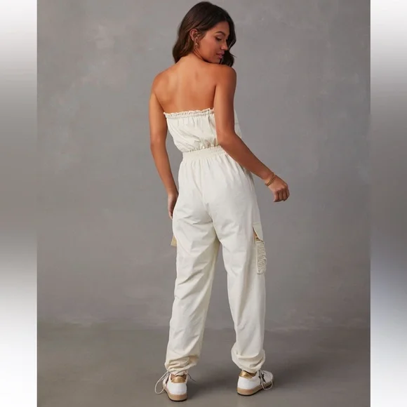 Skylar Rose cargo strapless jumpsuit - Picture 3 of 10